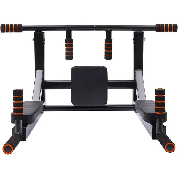 Multi-Grip Wall Mount Pull-Up Bar & Dip Station, Home Fitness Equipment for Chest, Back, Arm & Trunk Muscle Exercise