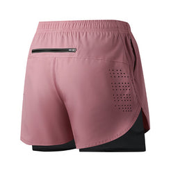 Men Running Shorts Quick-Drying Fitness Shorts Double Layer Workout Pants for Training & Bodybuilding