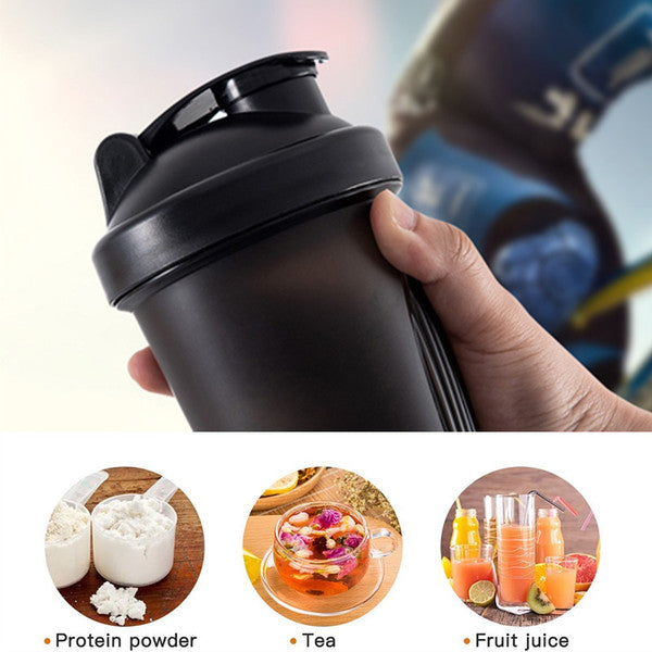 400ML Colorful Whey Protein Shaker Bottle for Fitness Gym - Portable Mixing Cup