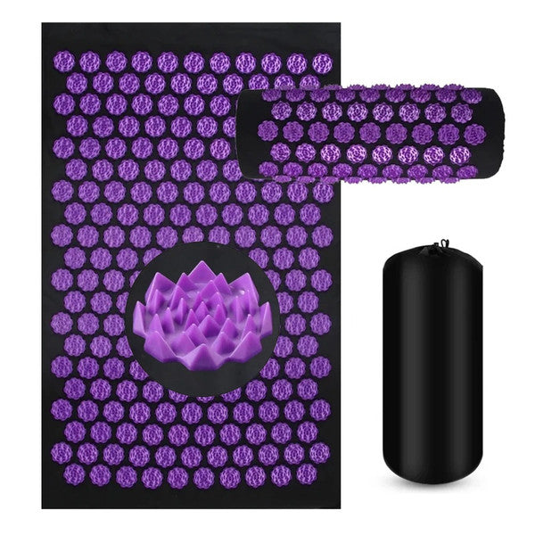 Acupressure Yoga Mat & Pillow Set – Kuznetsov's Spike Massage Cushion for Relaxation & Pain Relief