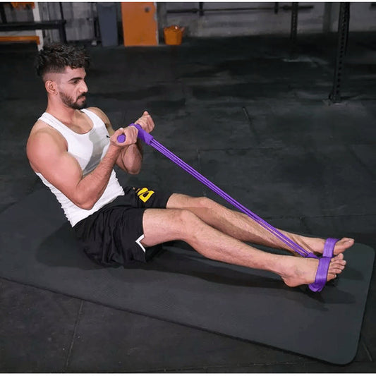 Puller Rope Yoga Exercise Band, Foot Pedal Resistance Trainer for Full Body Stretch Pull, Home Workout & Fitness Toning