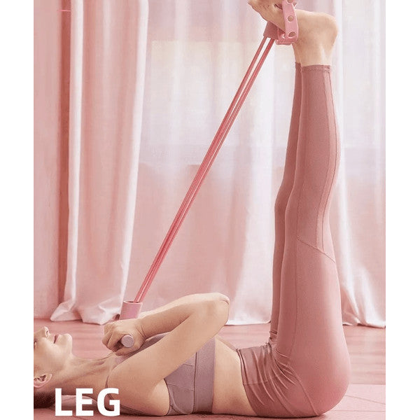 Puller Rope Yoga Exercise Band, Foot Pedal Resistance Trainer for Full Body Stretch Pull, Home Workout & Fitness Toning