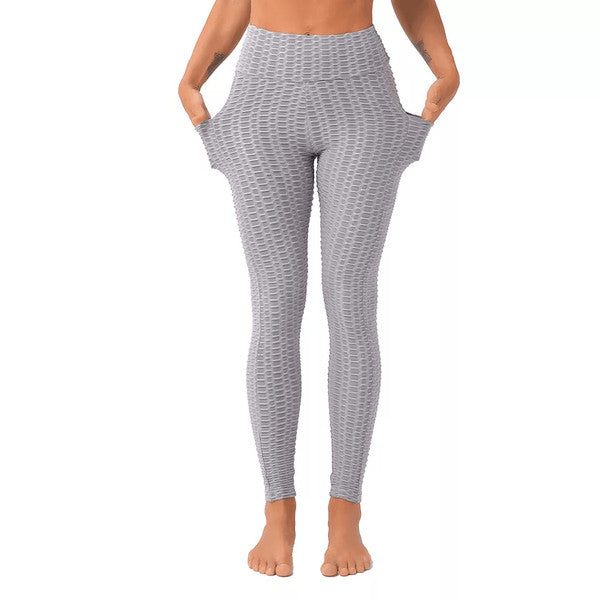 Womens Anti Cellulite Butt Lifting High Waist Yoga Leggings with Pocket Pants for Workout & Fitness