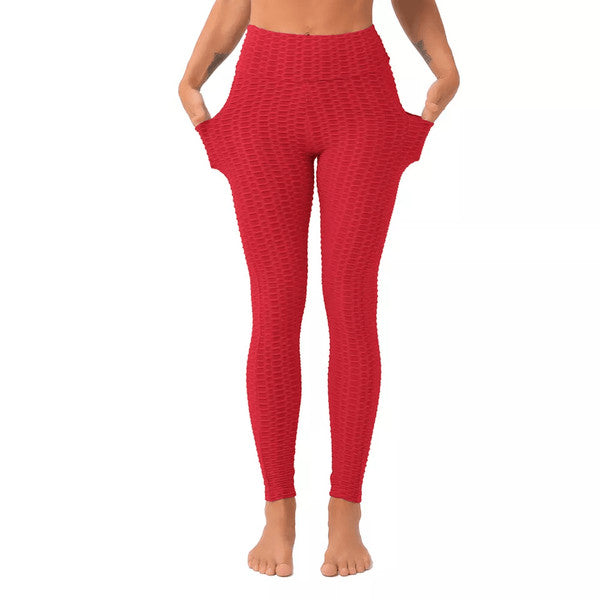 Womens Anti Cellulite Butt Lifting High Waist Yoga Leggings with Pocket Pants for Workout & Fitness