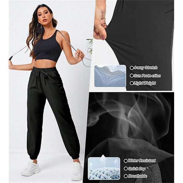 AirFlow Womens Casual Jogger Pants – Lightweight Yoga and Running Pants with Side Pockets