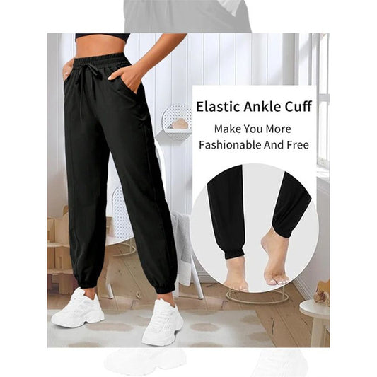 AirFlow Womens Casual Jogger Pants – Lightweight Yoga and Running Pants with Side Pockets